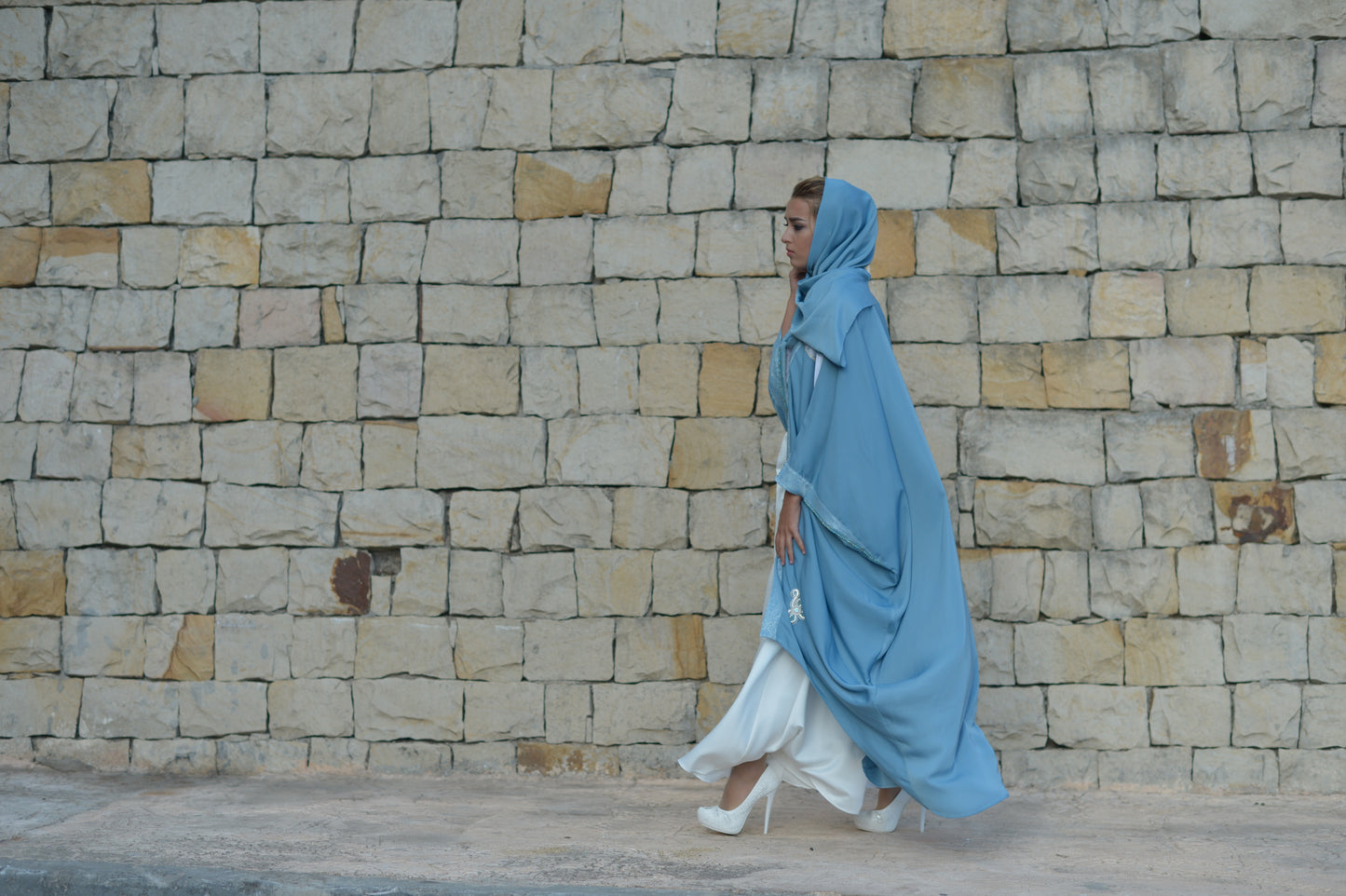 Abaya Kimono Cape Blue Tamuda
