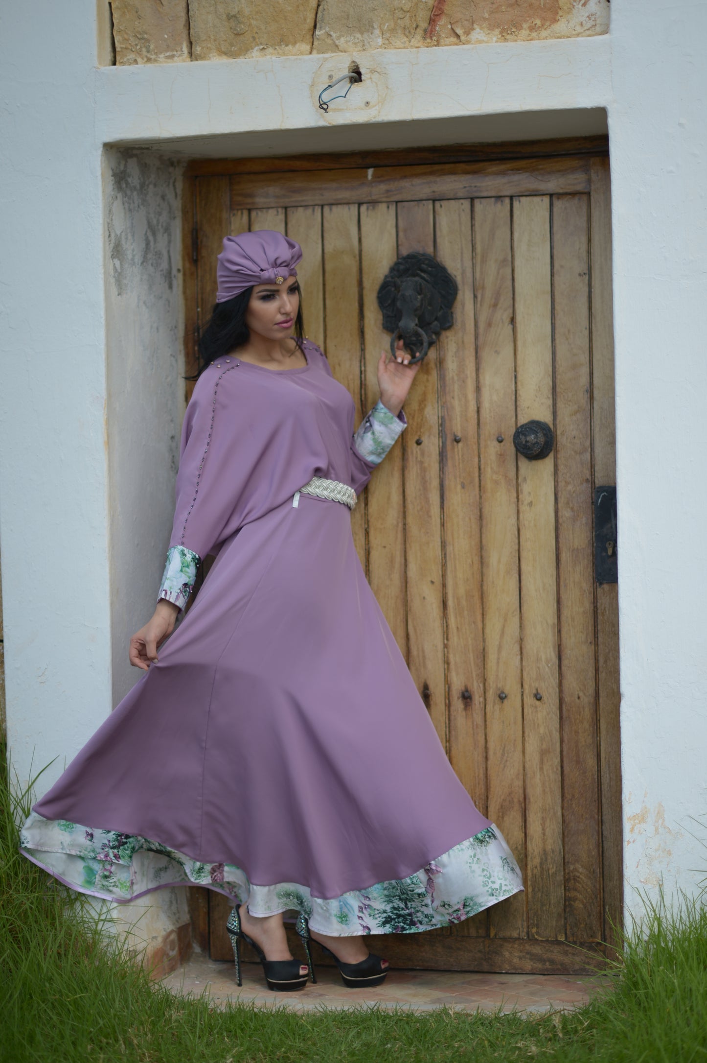 Robe évasée ARWA Lilas Purple