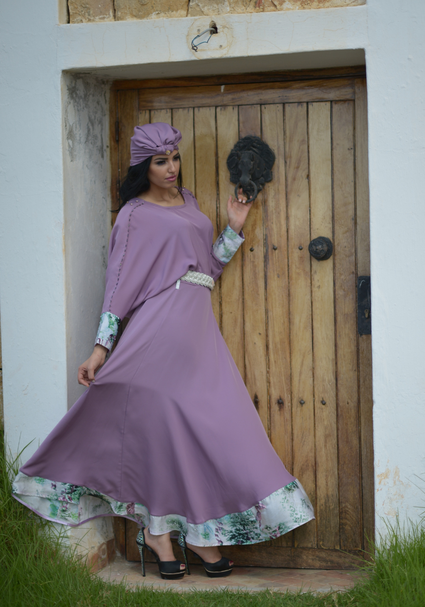 Robe Lilas haute couture pour soirée ARWA