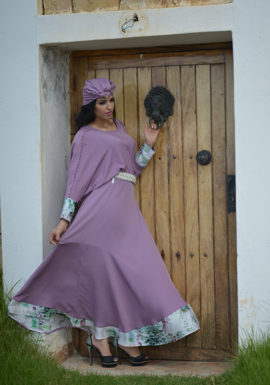 Robe Lilas haute couture pour soirée ARWA